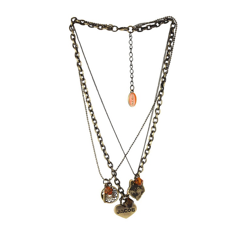 Twilight New Moon Jewellery Collier Trip Chn Feather Cir