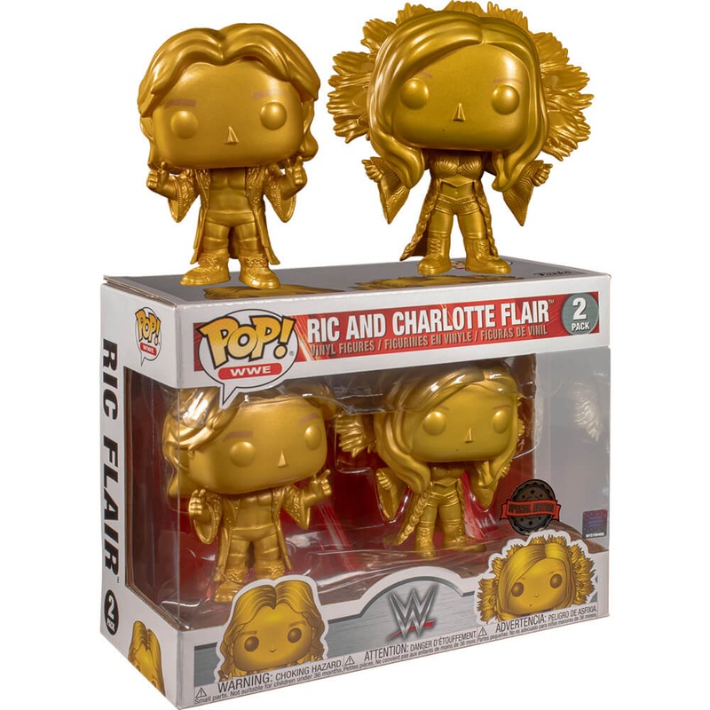 WWE Ric et Charlotte Flair Gold Us Excl Pop! Vinyle 2-pk