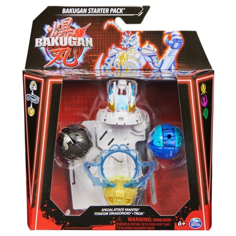 BAKUGAN 20142086 STARTER PACK TITANUIM DRAGONOID & TROX