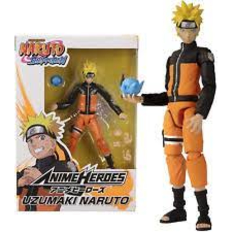 BANDAI 36901 NARUTO SHIPPUDEN ANIME HEROES UZUMAKI NARUTO FIGURE