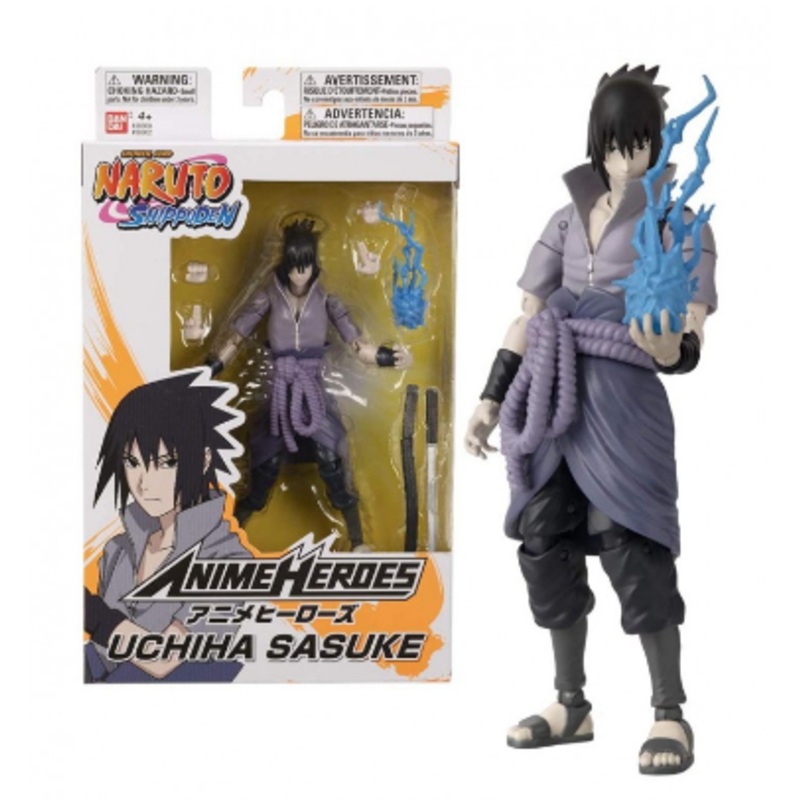 BANDAI 36902 NARUTO SHIPPUDEN SASUKE UCHIHA ANIME HEROES FIGURE