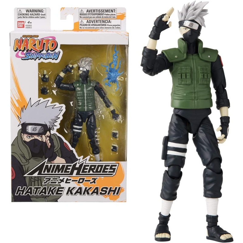BANDAI 36903 NARUTO SHIPPUDEN ANIME HEROES KAKASHI HATAKE FIGURE