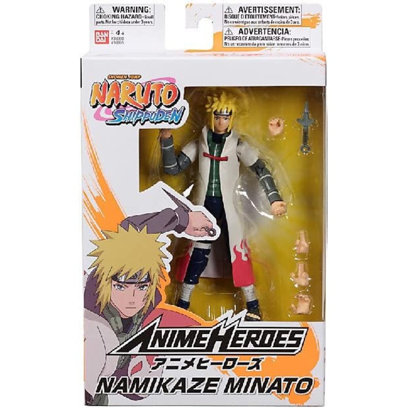 BANDAI 36905 NARUTO SHIPPUDEN ANIME HEROES NAMIKAZE MINATO FIGURE