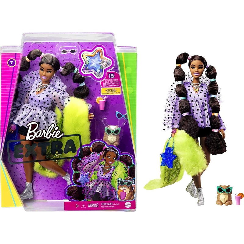 Barbie GRN27 Extra Doll with Pigtails & Bobble Hair Ties