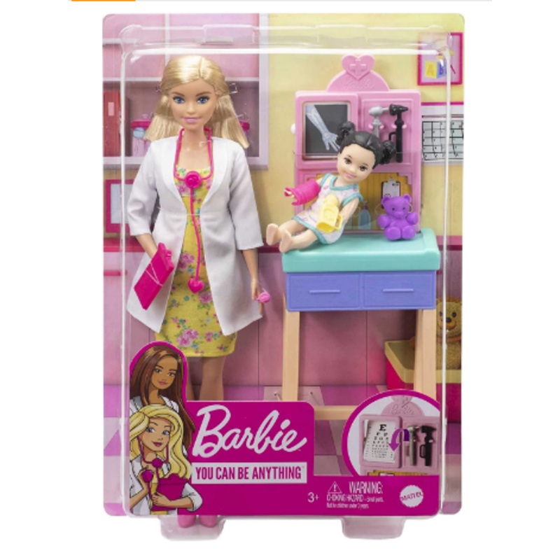 BARBIE GTN51 YOU CAN BE PEDIATRICIAN BLONDE DOLL