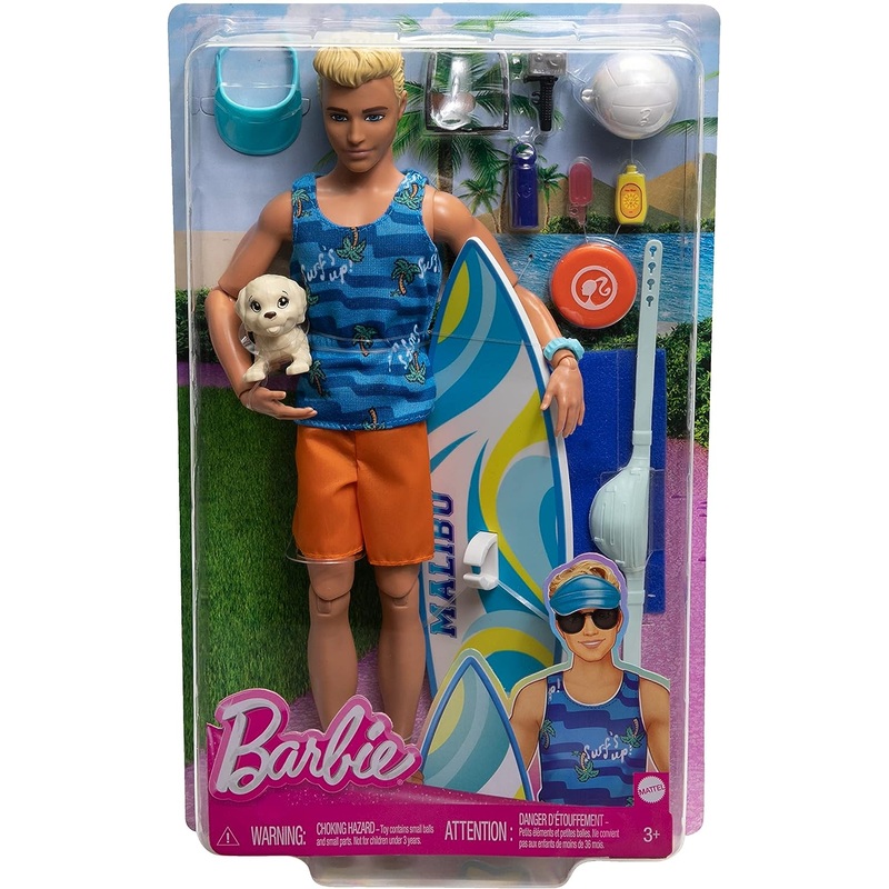 BARBIE HPT50 BARBIE MOVIE DELUXE KEN AND SURFBOARD