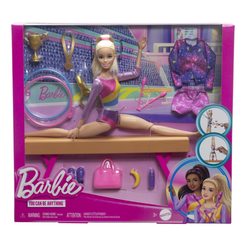 BARBIE HRG52 GYMNASTICS PLAYSET AND DOLL