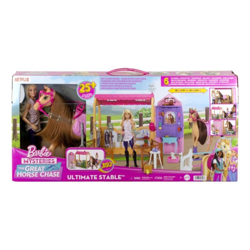 BARBIE HXJ44 ULTIMATE STABLE HORSE AND DOLL PLAYSET