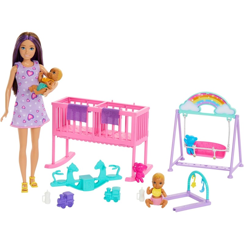BARBIE HXM99 SKIPPER DOLL & NURSERY PLAYSET