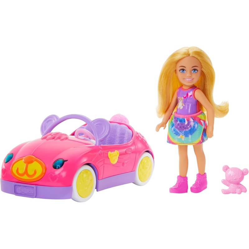 BARBIE HXN05 CHELSEA DOLL & TOY CAR SET