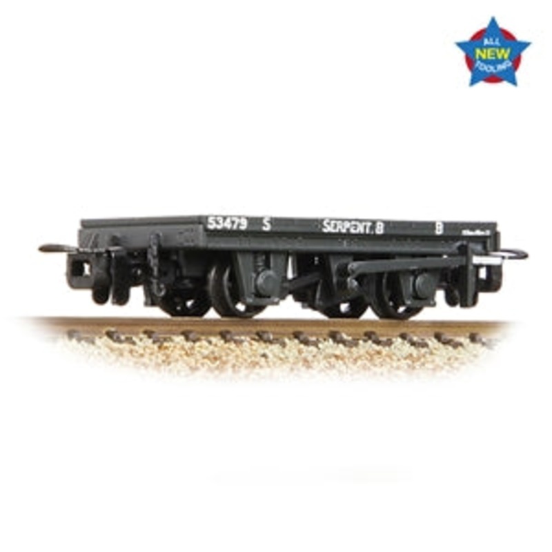 BACHMANN 393-176  RNAD Flat Wagon Statfold Barn Railway Grey 'Serpent B'  OO9 SCALE