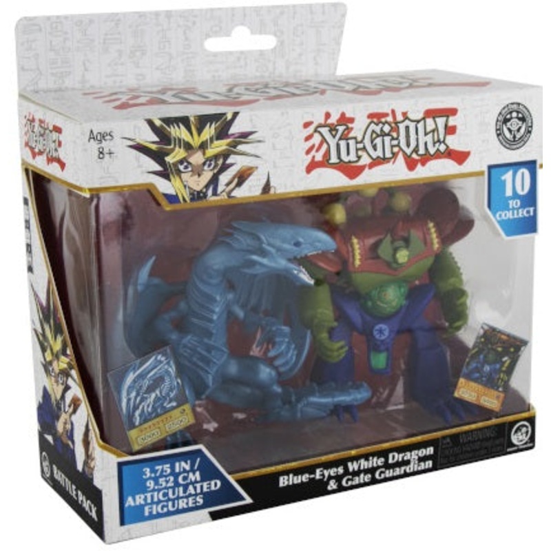 YU-GI-OH! 5502B BLUE EYES WHITE DRAGON AND GATE GUARDIAN FIGURES