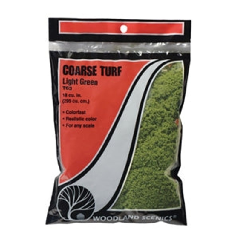 WOODLAND SCENICS WT63 COARSE TURF LIGHT GREEN