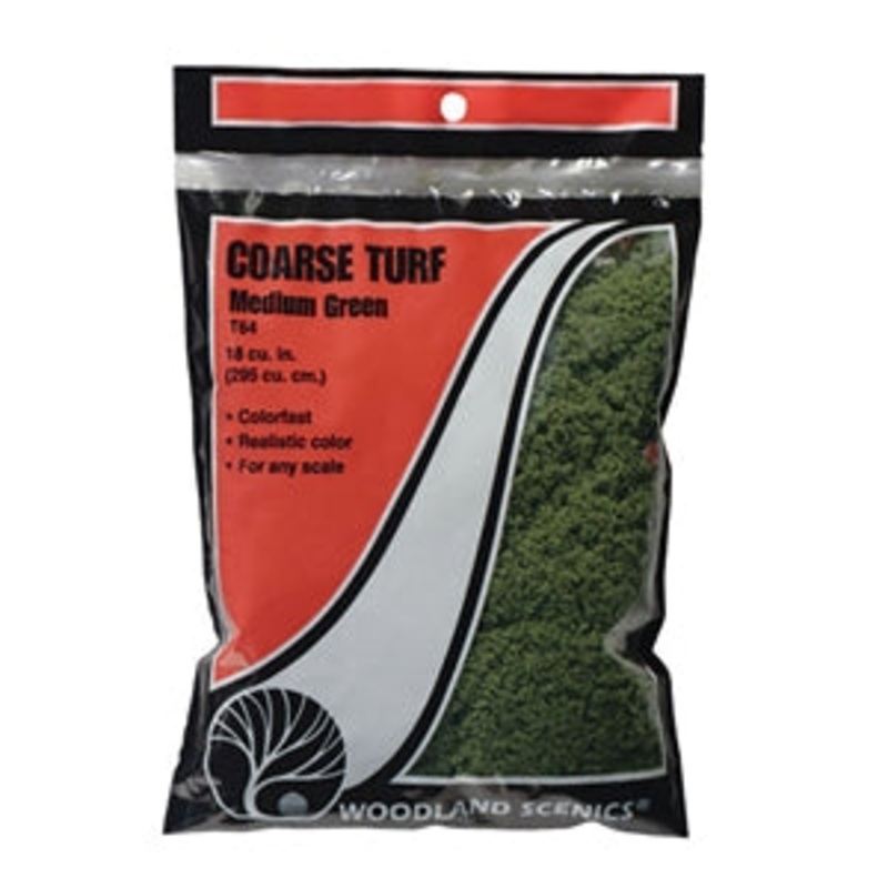 WOODLAND SCENICS WT64 COARSE TURF MEDIUM GREEN