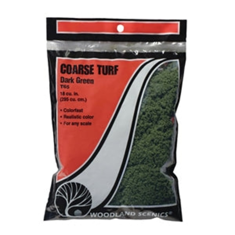 WOODLAND SCENICS WT65 COARSE TURF DARK GREEN