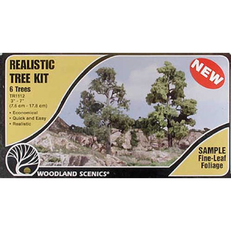 WOODLAND SCENICS WTR1112 REALISTIC TREE KIT 6 DECIDUOUS