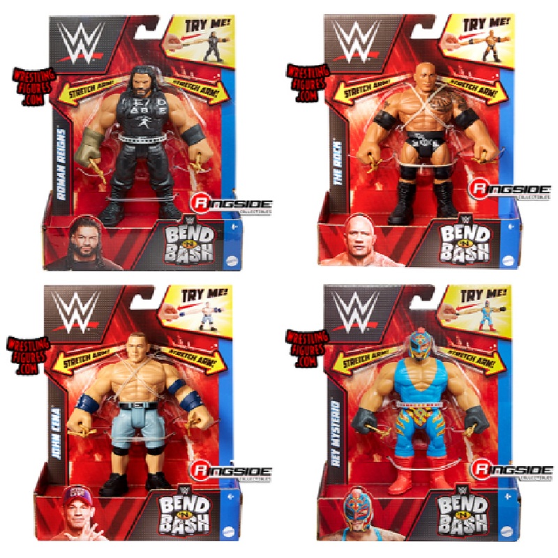WWE HDM04 BEND 'N BASH STRETCHABLE FIGURE (ASSORTED DESIGNS)