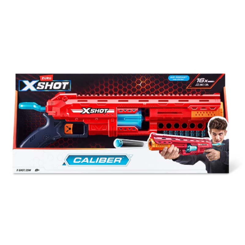 X SHOT 36675 CALIBER FOAM DART GUN IN RED