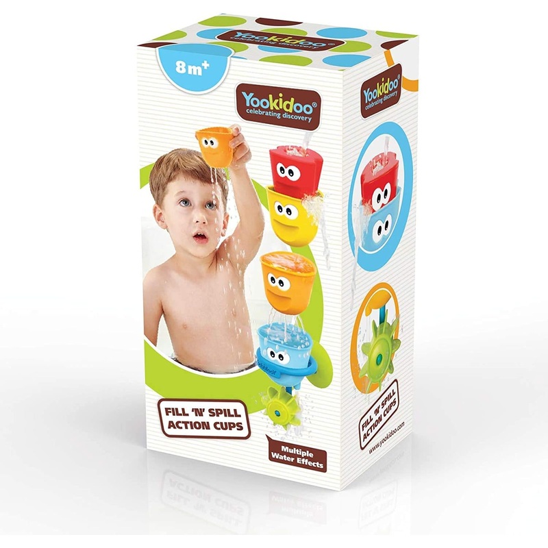 YOOKIDOO 40161 FILL N SPILL ACTION CUPS BATH TOY