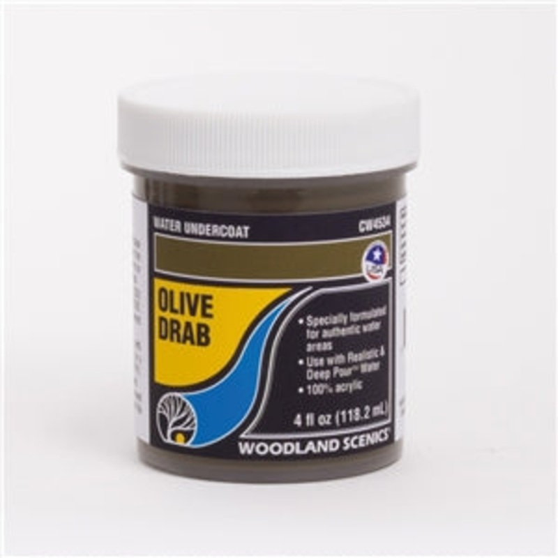 WOODLAND SCENICS CW4534  OLIVE DRAB WATER UNDERCOAT