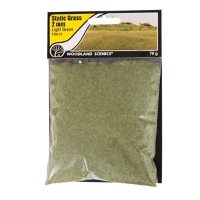 WOODLAND SCENICS FS615 2mm Static Grass Light Green