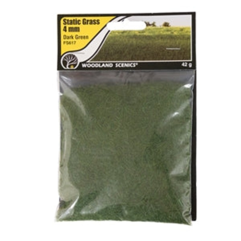 WOODLAND SCENICS FS617 4mm Static Grass Dark Green