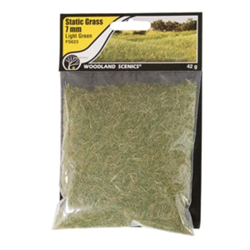 WOODLAND SCENICS FS623 7mm Static Grass Light Green