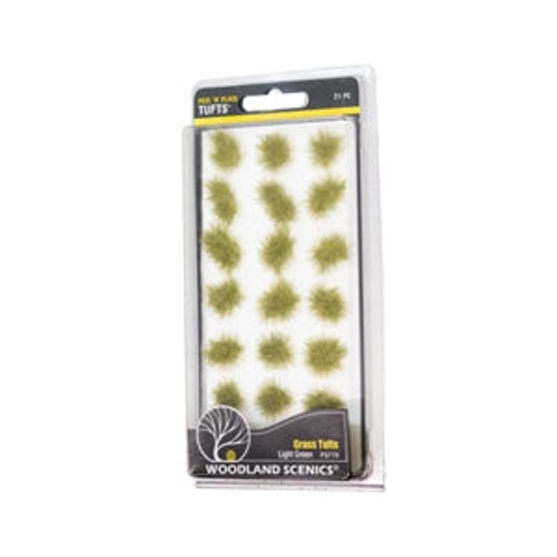 WOODLAND SCENICS FS770 LIGHT GREEN GRASS  TUFTS
