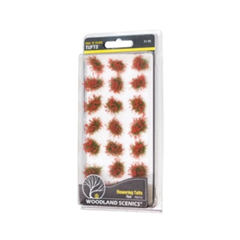 WOODLAND SCENICS FS773 RED FLOWERING TUFTS