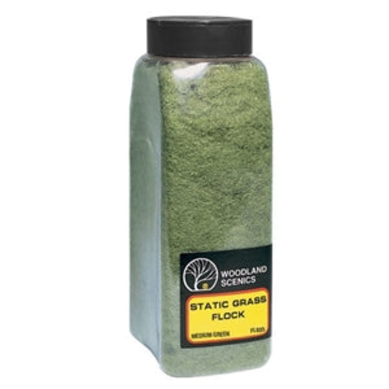WOODLAND SCENICS WFL635 STATIC GRASS FLOCK MEDIUM GREEN