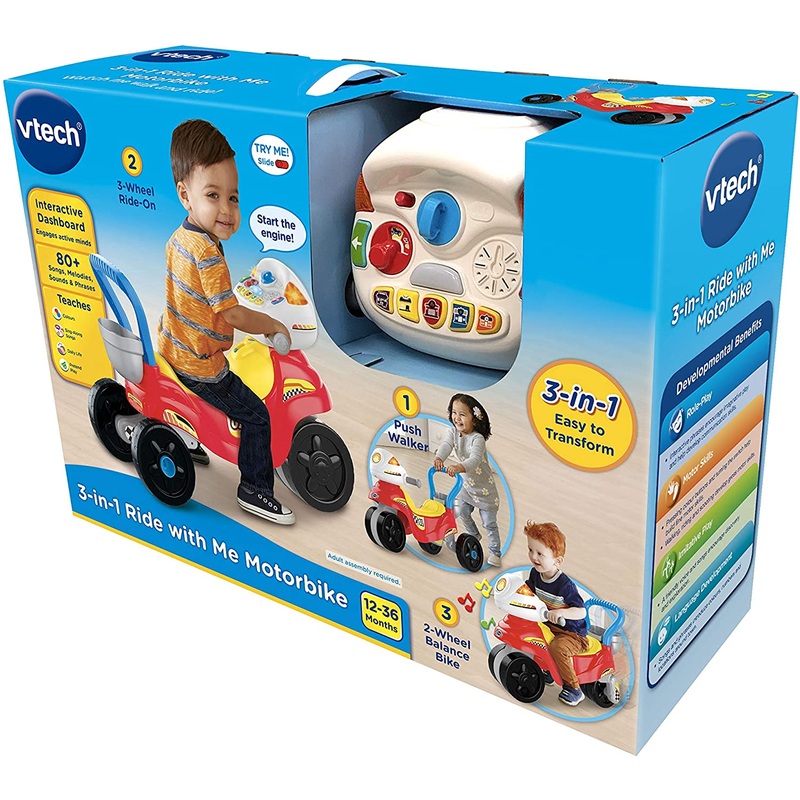 VTECH 529463 3 in 1 RIDE WITH ME MOTORBIKE