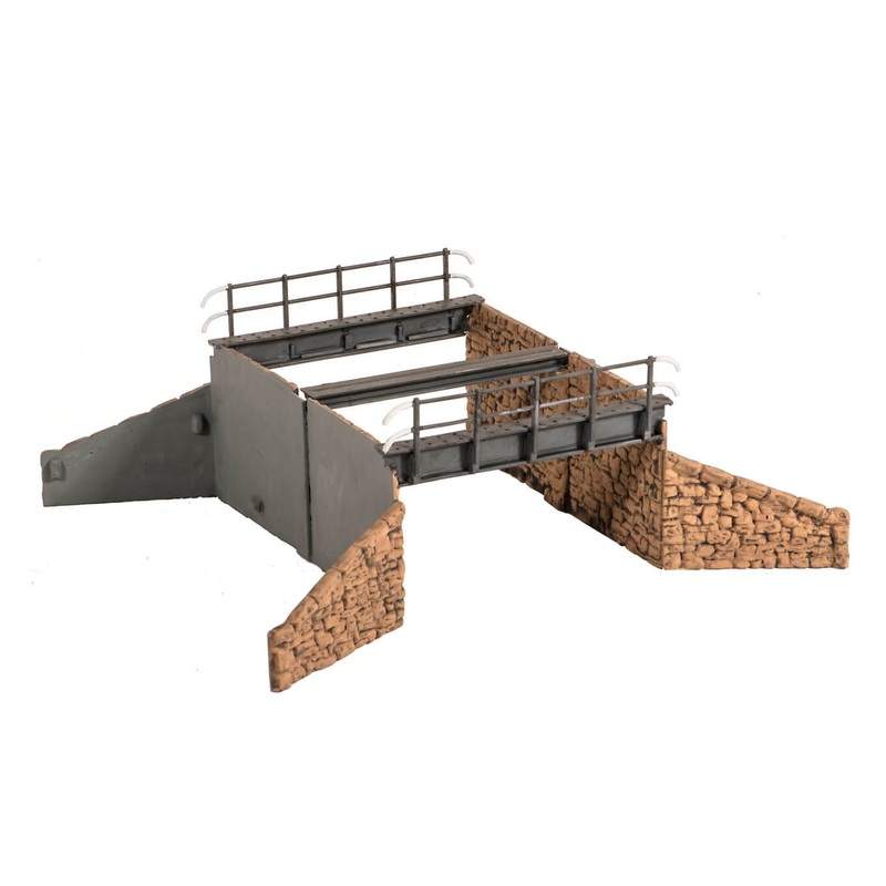 WILLS SS32 OCCUPATIONAL BRIDGE DOUBLE TRACK  WITH STONE ABUTMENTS