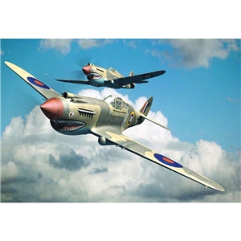 TRUMPETER 02807 USAAF P-40B Curtiss Warhawk (Tomahawk Mk IIA) Fighter Aircraft 1/48 SCALE