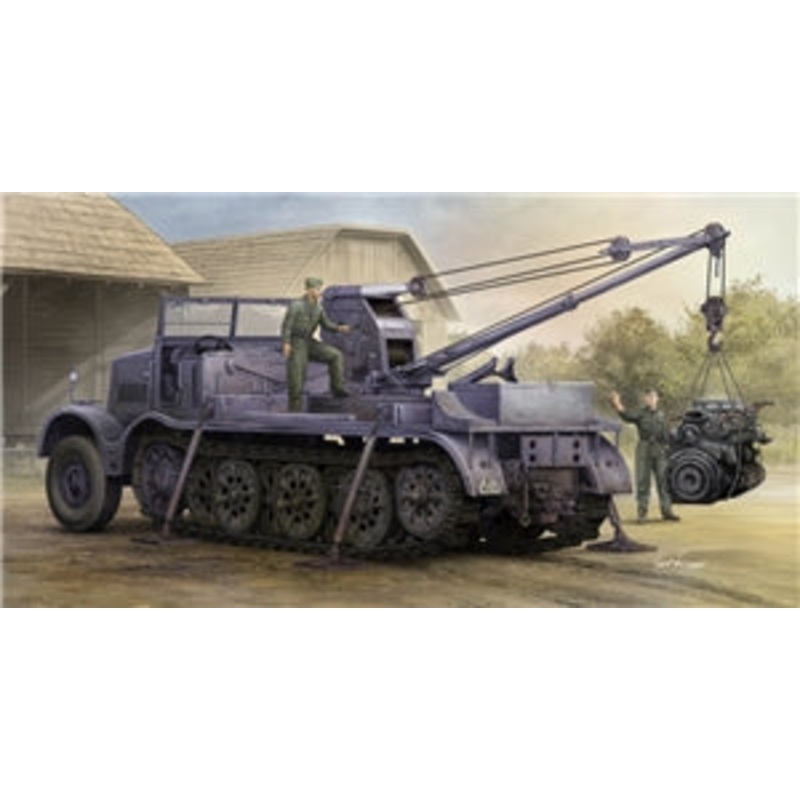 TRUMPETER 09576 German Army Schwerer Zugkraftwagen 18t SdKfz 9/1 w/ 6t Bilstein Crane 1/35 SCALE