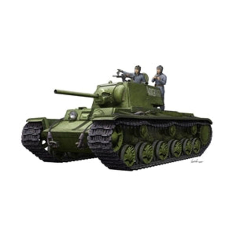 TRUMPETER 09597 KV-1 1942 SIMPLIFIED TURRET TANK W/TANK CREW 1/35 SCALE