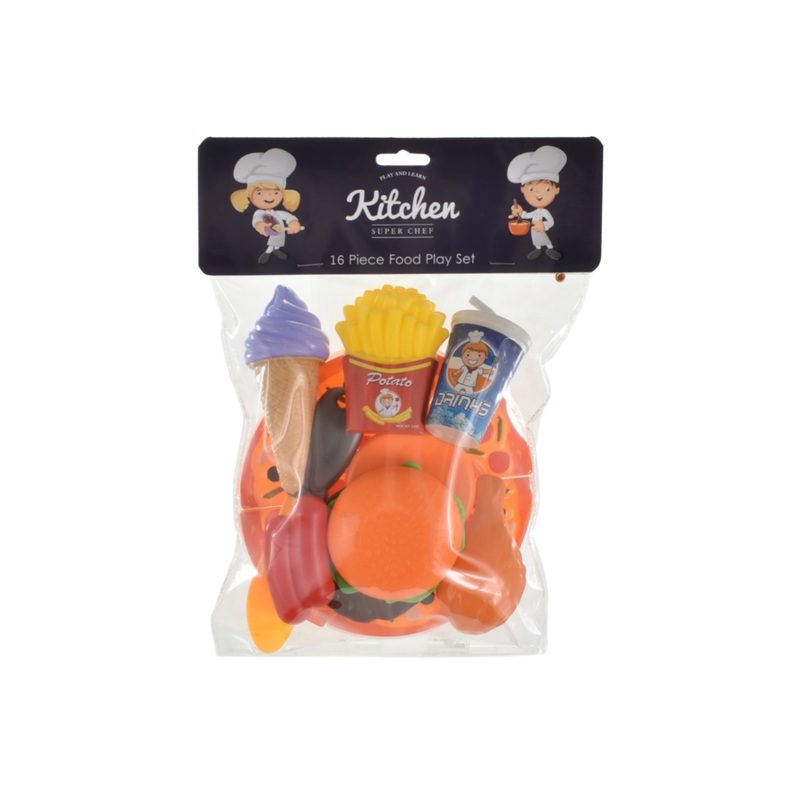 TOYMASTER TY4193 16PC FOOD PLAYSET