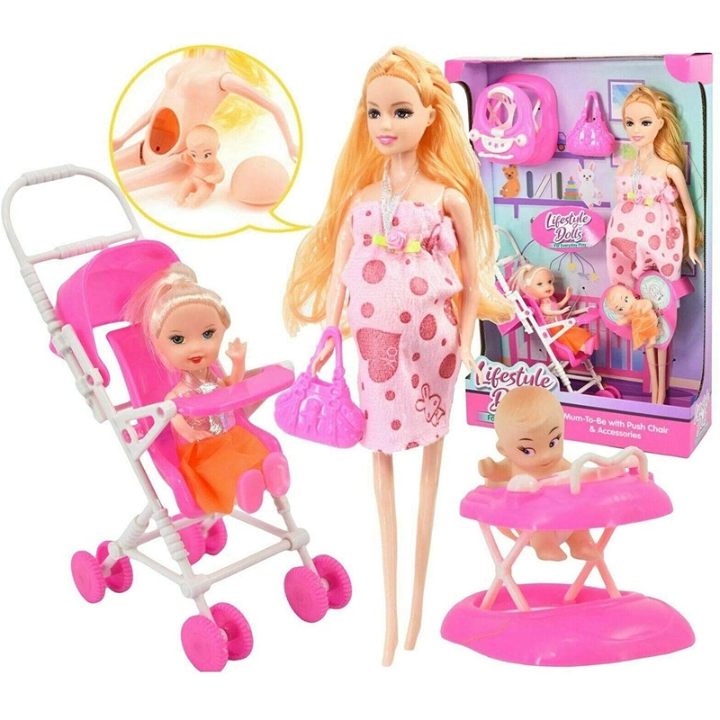 TOYMASTER TY4195 MUM-TO-BE WITH PUSHCHAIR & ACCESSORIES