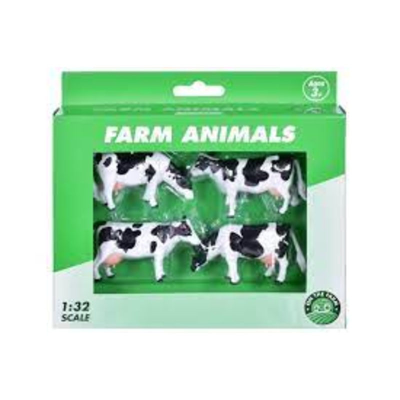TOYMASTER TY5563 FARM ANIMALS 4 PIECE COWS 1:32 SCALE