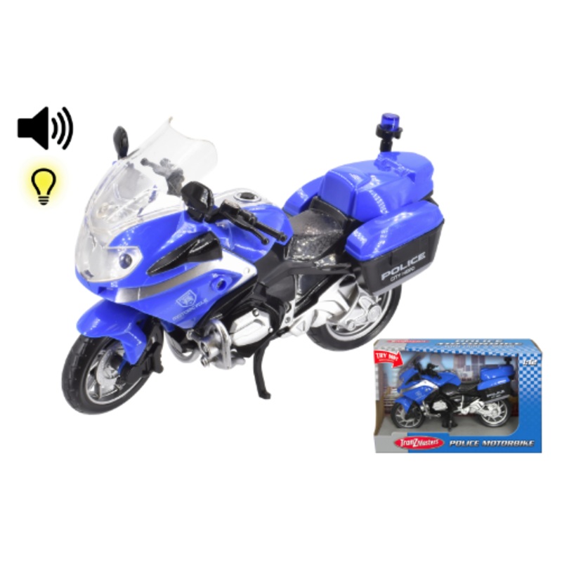 TOYMASTER TY7326 FRICTION POLICE MOTORBIKE WITH LIGHT & SOUND