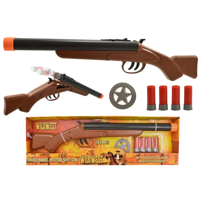 TOYMASTER TY9696 DOUBLE BARREL WESTERN SHOTGUN WITH SOUNDS