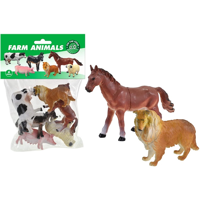 TOYMASTER TY9865 6 PACK FARM ANIMALS IN A BAG