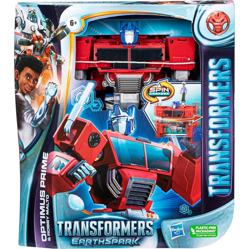 TRANSFORMERS F7663 EARTHSPARK OPTIMUS PRIME & ROBBY MALTO