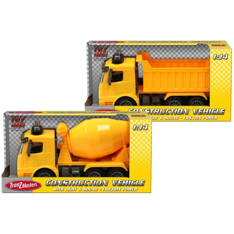 TRANZMASTERS TY5525 CONSTRUCTION VEHICLE WITH LIGHTS AND SOUNDS (DESIGNS VARY)