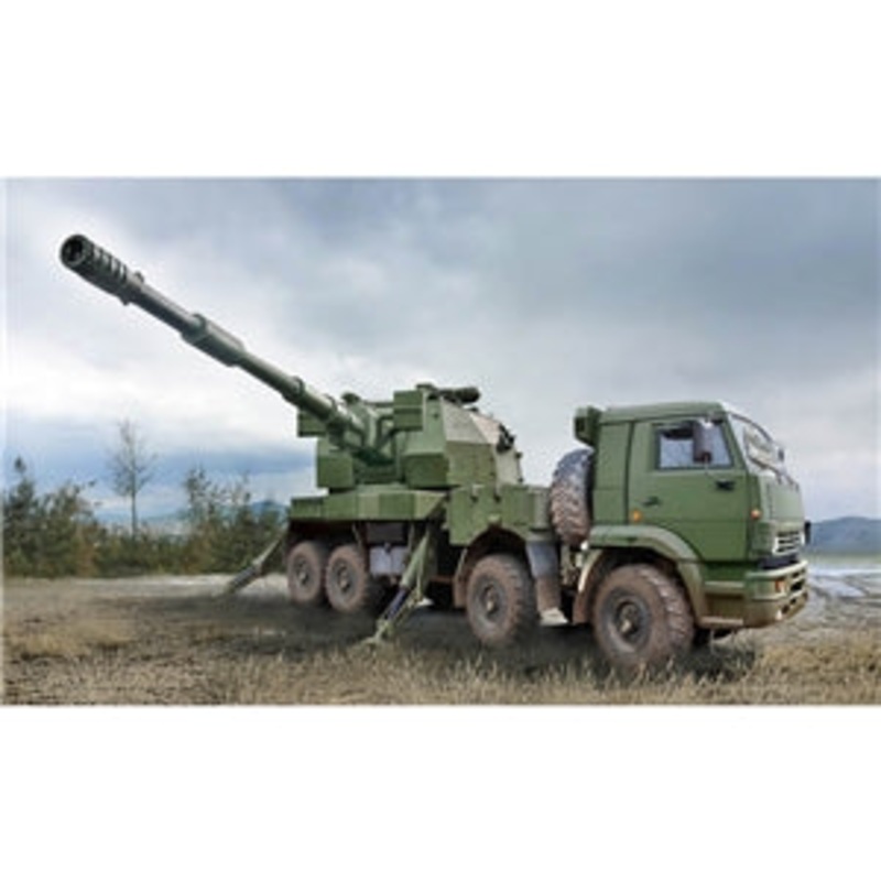 TRUMPETER 01085 Russian Howitzer 2S35-1 Koalitsiya-SV KSh+KamAZ truck c.2017present 1/35 SCALE