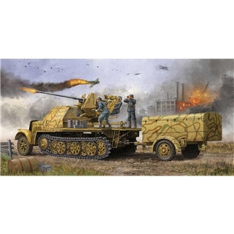 TRUMPETER  01526 German Army SdKfz 7/2 3.7cm FlaK37 (Late) Anti-Aircraft Vehicle 1/35 SCALE