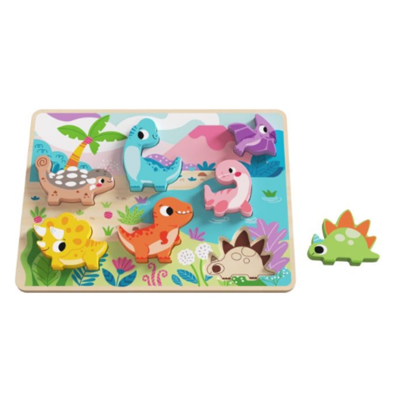 TOOKY TH632 WOODEN CHUNKY PUZZLE - DINOSAUR