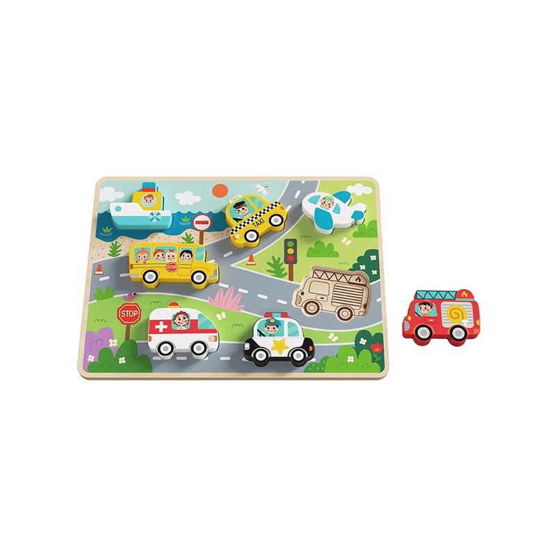 TOOKY TH634 WOODEN CHUNKY PUZZLE - transport