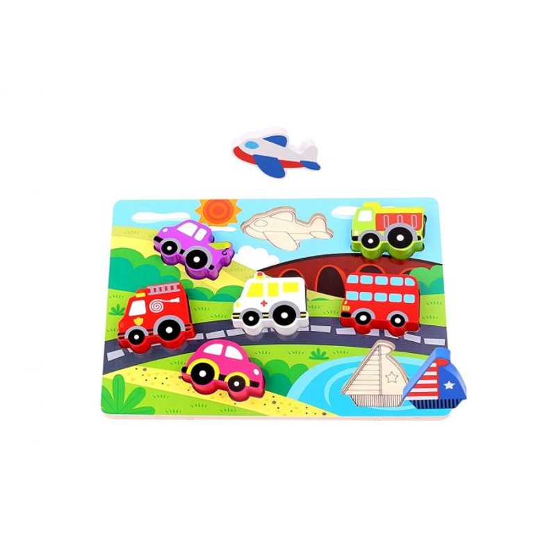 TOOKY TKC393 WOODEN CHUNKY PUZZLE - TRANSPORTATION