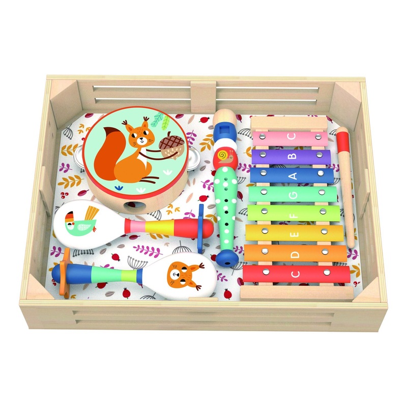 TOOKY TOY TF957 WOODEN FOREST MUSICAL SET