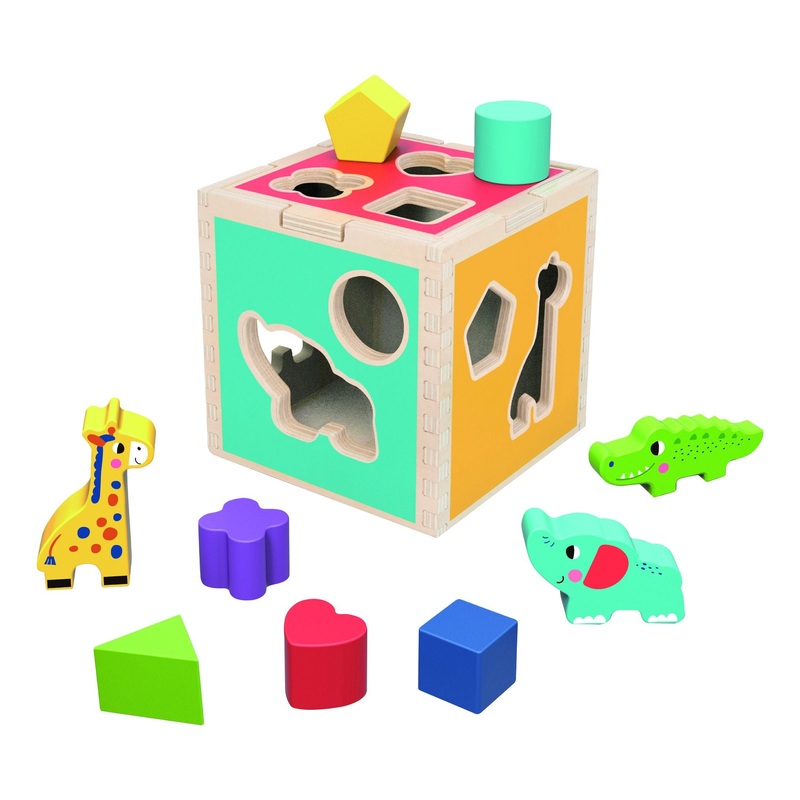 TOOKY TOY TH442 WOODEN ANIMAL SHAPE SORTER